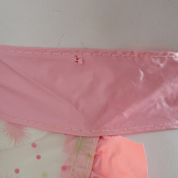Vintage MCM Starburst Pink & Gold Vinyl Half Apron - Picture 7 of 8